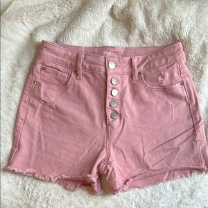Pink Denim Women's High Rise Shorts Size 6